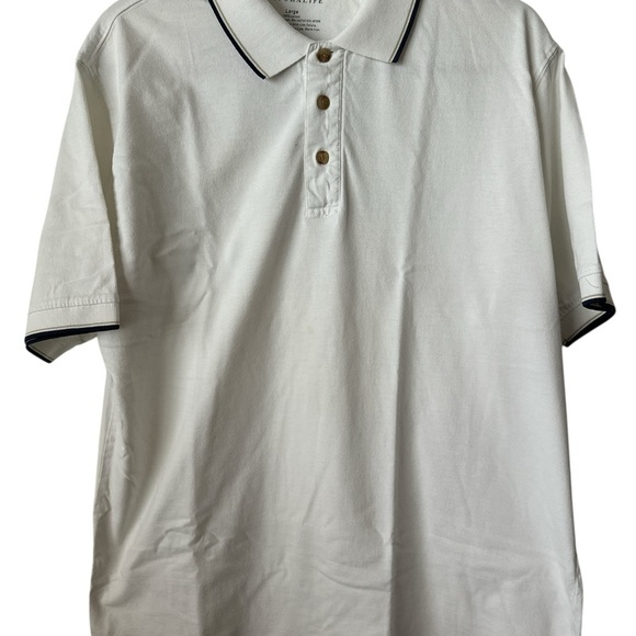 Natural Life Cotton Polo Shirts - Beige and White - Picture 4 of 5